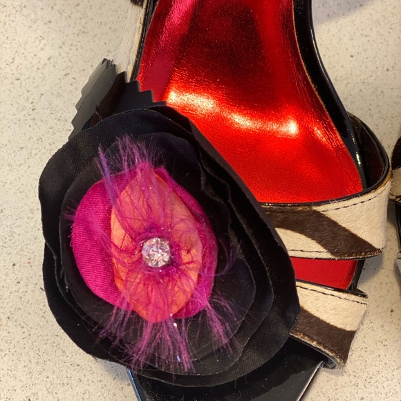 Beverly Feldman zebra print pony hair heels - Picture 8 of 8